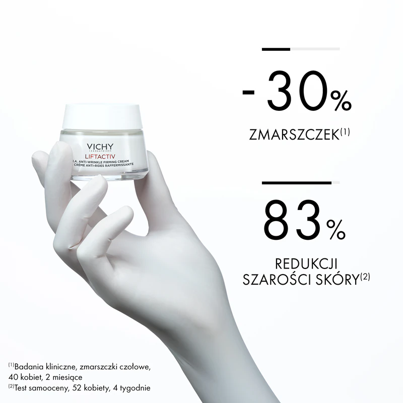 Vichy Liftactiv HA Creme Anti-Rugas Firmador para dia, ideal para pele seca e muito seca.