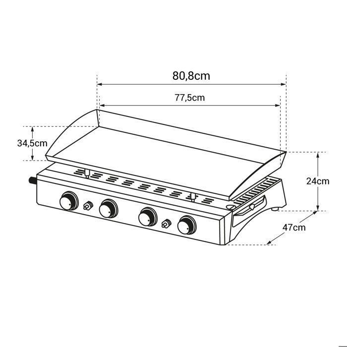 VALENCIA gasgrill - 4 branders 10 kW