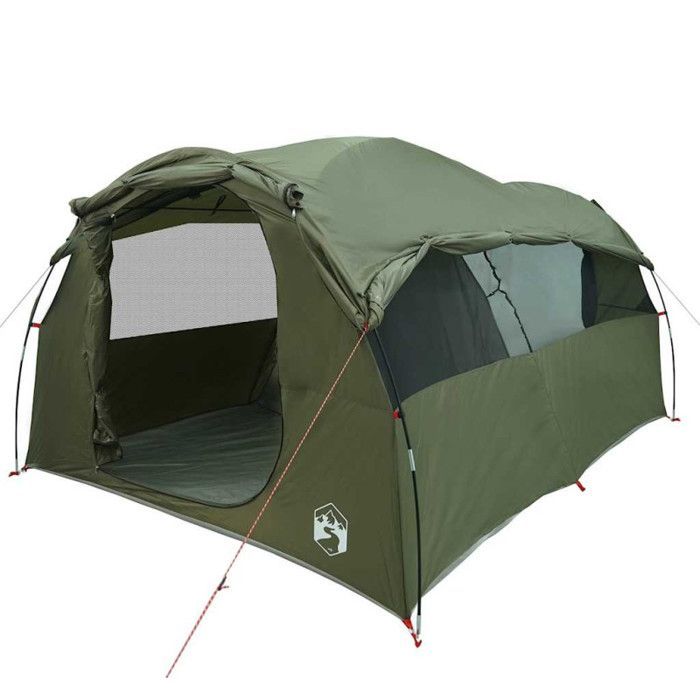 vidaXL 6-Person Tunnel Family Tent, Olive Green, Waterproof, Tent, Garden Tent, Outdoor Shelter, Camping Tent, 4009575