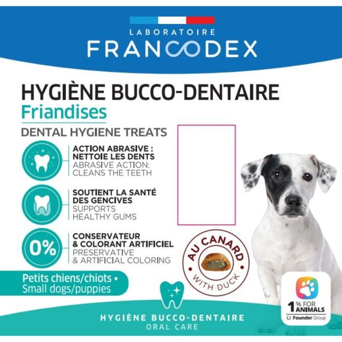 Premios de higiene bucal - FRANCODEX - 75 g - Para cachorros y perros pequeños - Cuidado dental