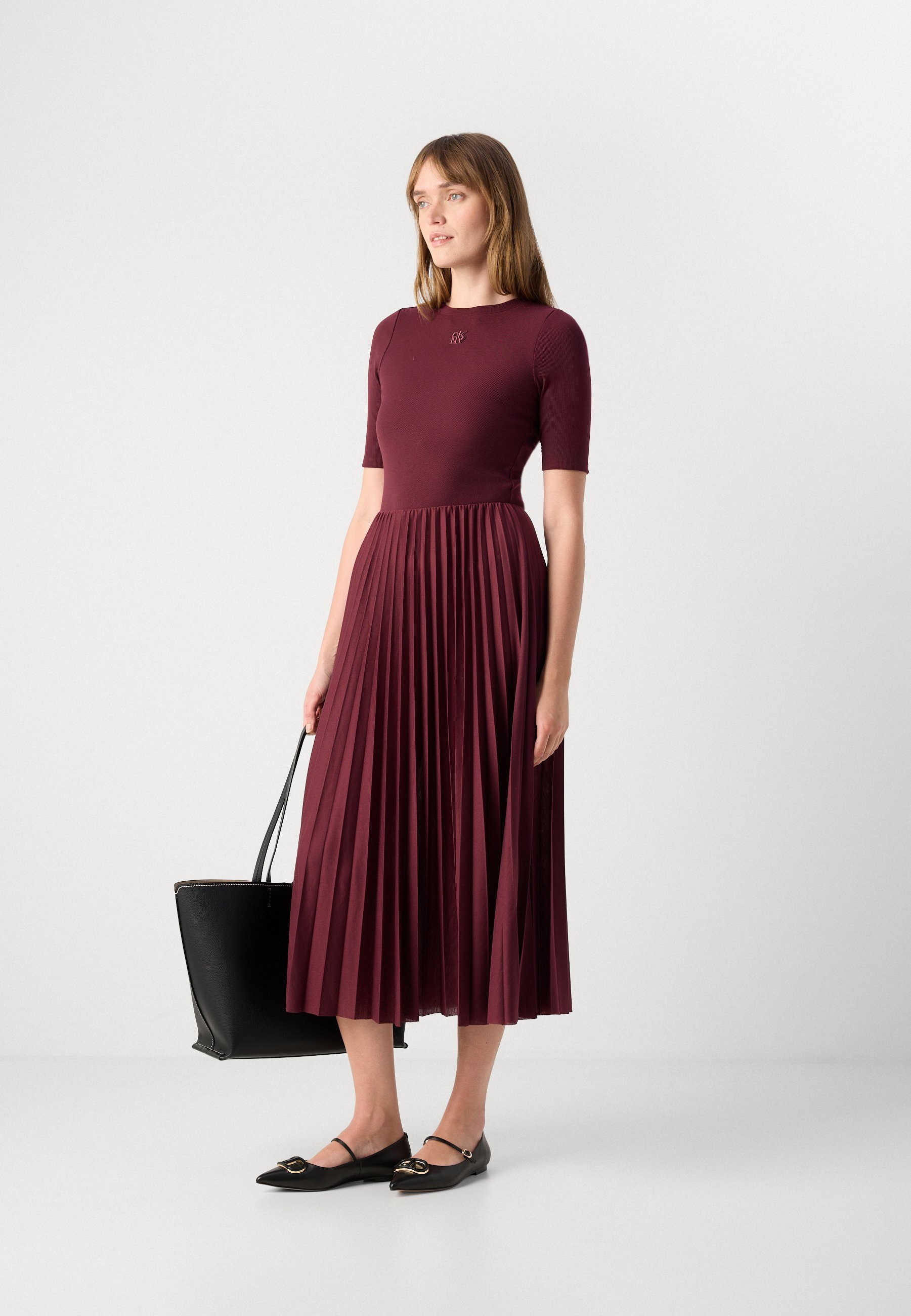 DKNY tankjurk met balletmouwen en plooien - Dagjurk - Syrah