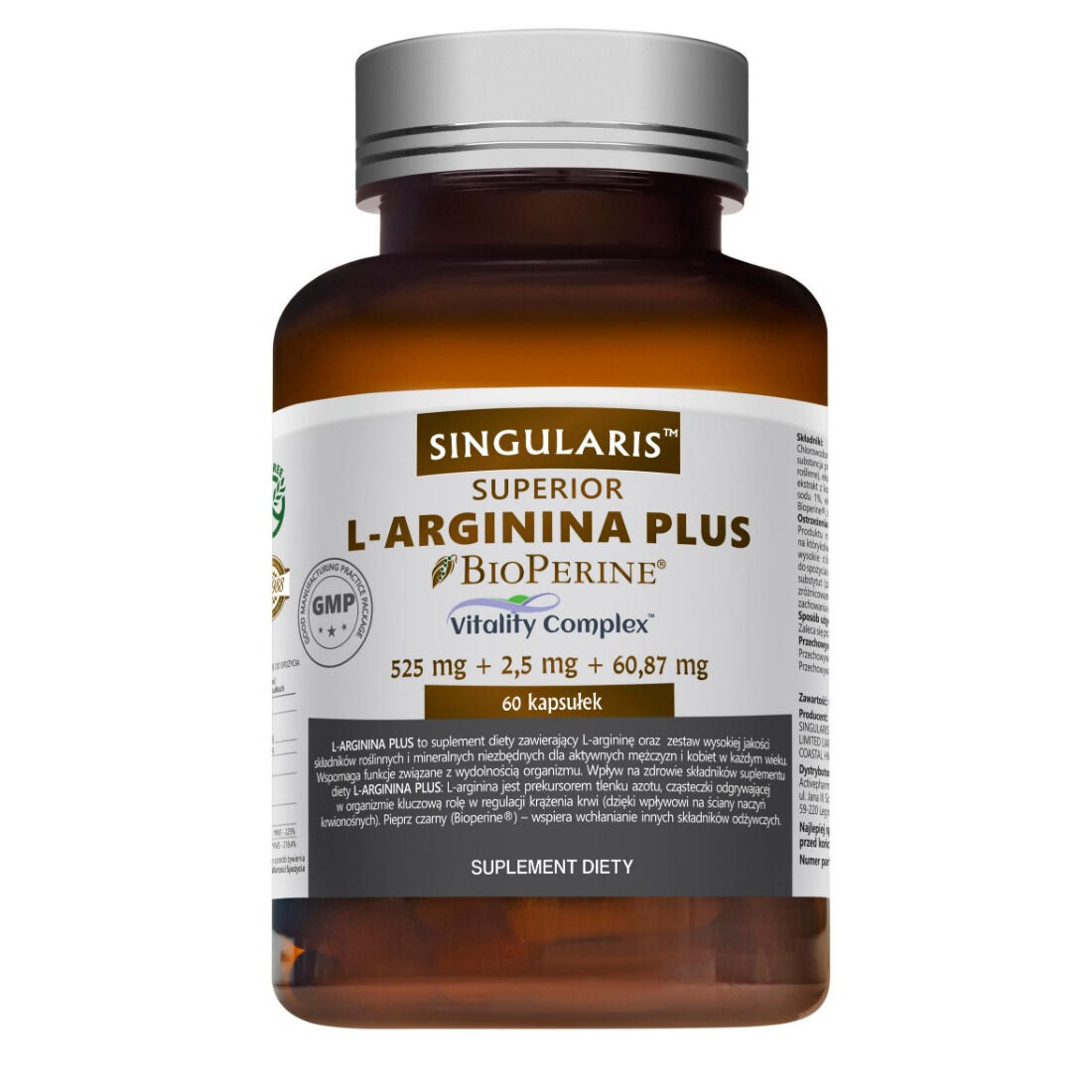 Singularis L-Arginine Plus 525 mg.