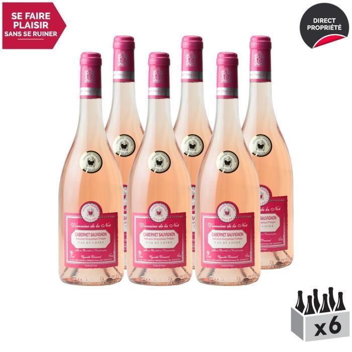Loire Valley Cabernet Sauvignon Rosé - Lot van 6x75cl - Vignoble Drouard - IGP Roséwijn uit de Loirevallei - Cabernet Sauvignon druivensoort
