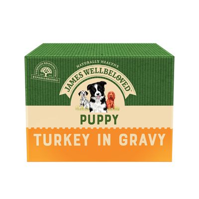 James Wellbeloved Puppy & Junior Pouches – Truthahn mit Reis