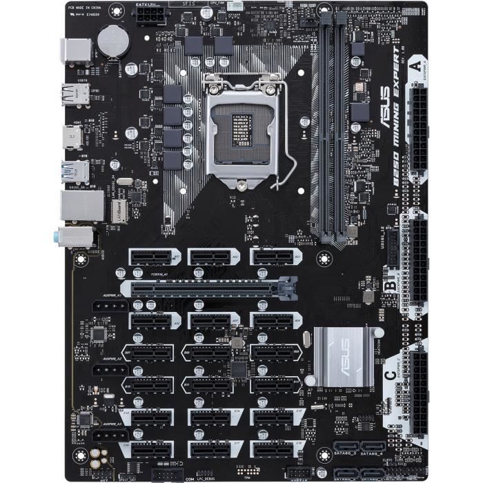 Scheda madre ASUS B250 Mining Expert - Supporta fino a 19 CPU - 90MB0VY0-M0EAY0