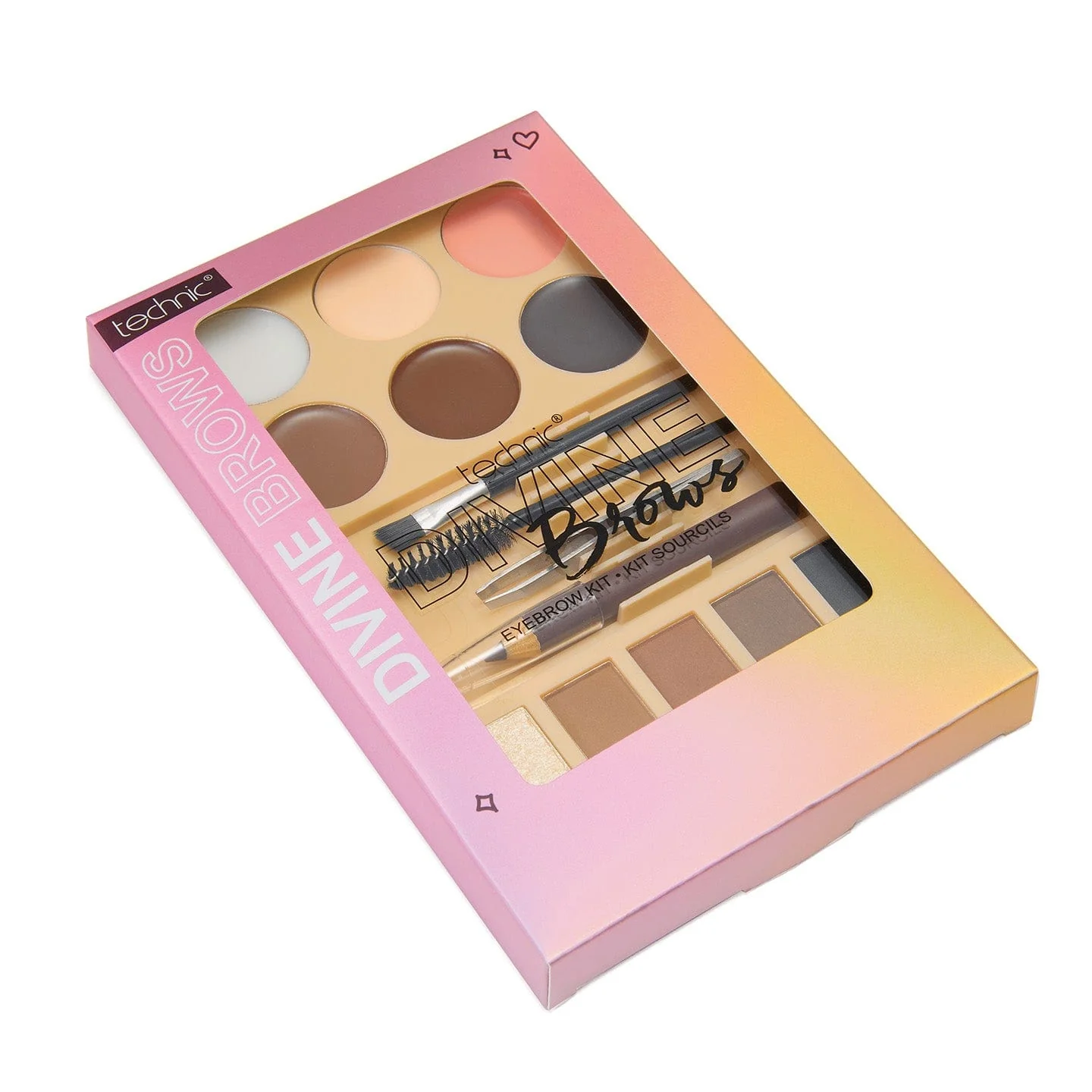 Sada na líčenie obočia Divine Brows Produkty a ceruzky na líčenie obočia