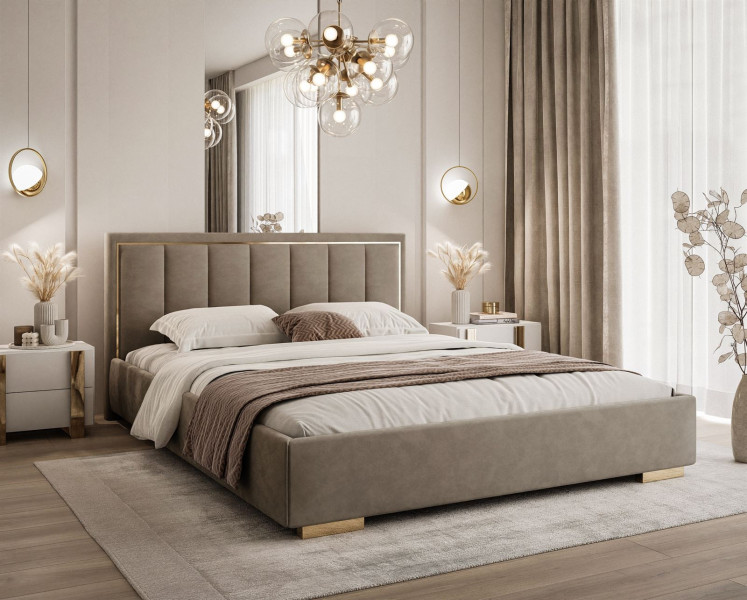 Łóżko tapicerowane AURELIA 140x200 French Velvet 656
