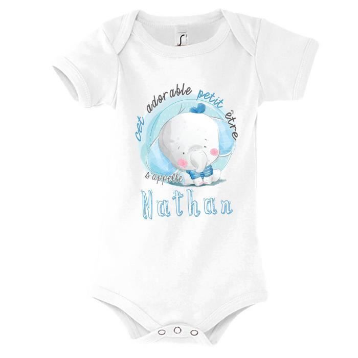 Nathan | Body con maniche per neonato - Collezione con nomi carini per neonati