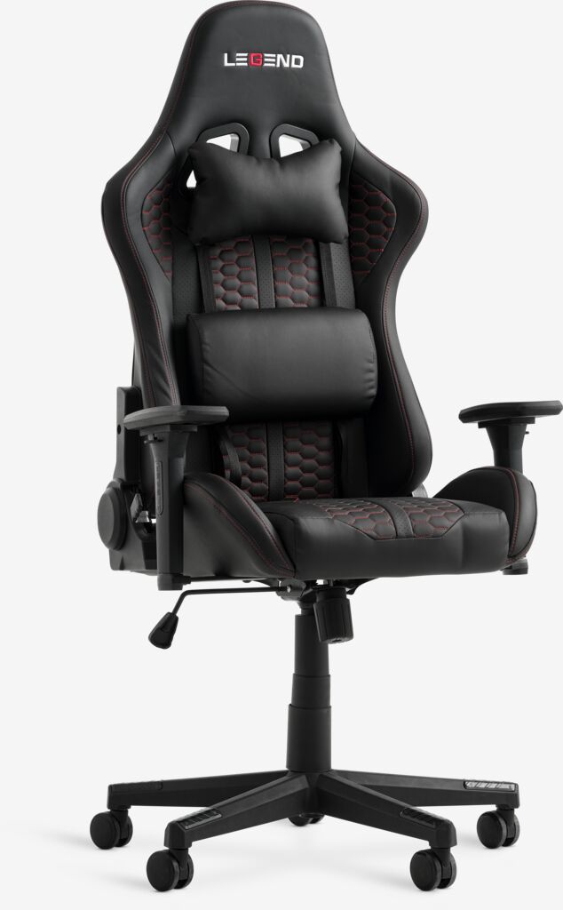 NIBE Gaming stolica NIBE crna imitacija kože/crvena