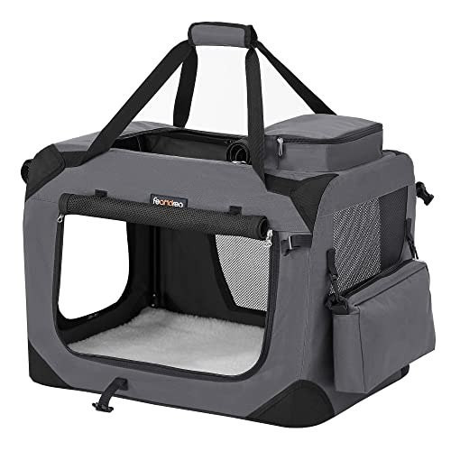 Składany transporter dla psa Lumarko 60x42 cm szary