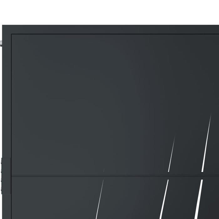 vidaXL Garden Gate, Patio Gate, Security Barrier, Outdoor Terrace Gate, Anthracite 105x130 cm Steel 153168