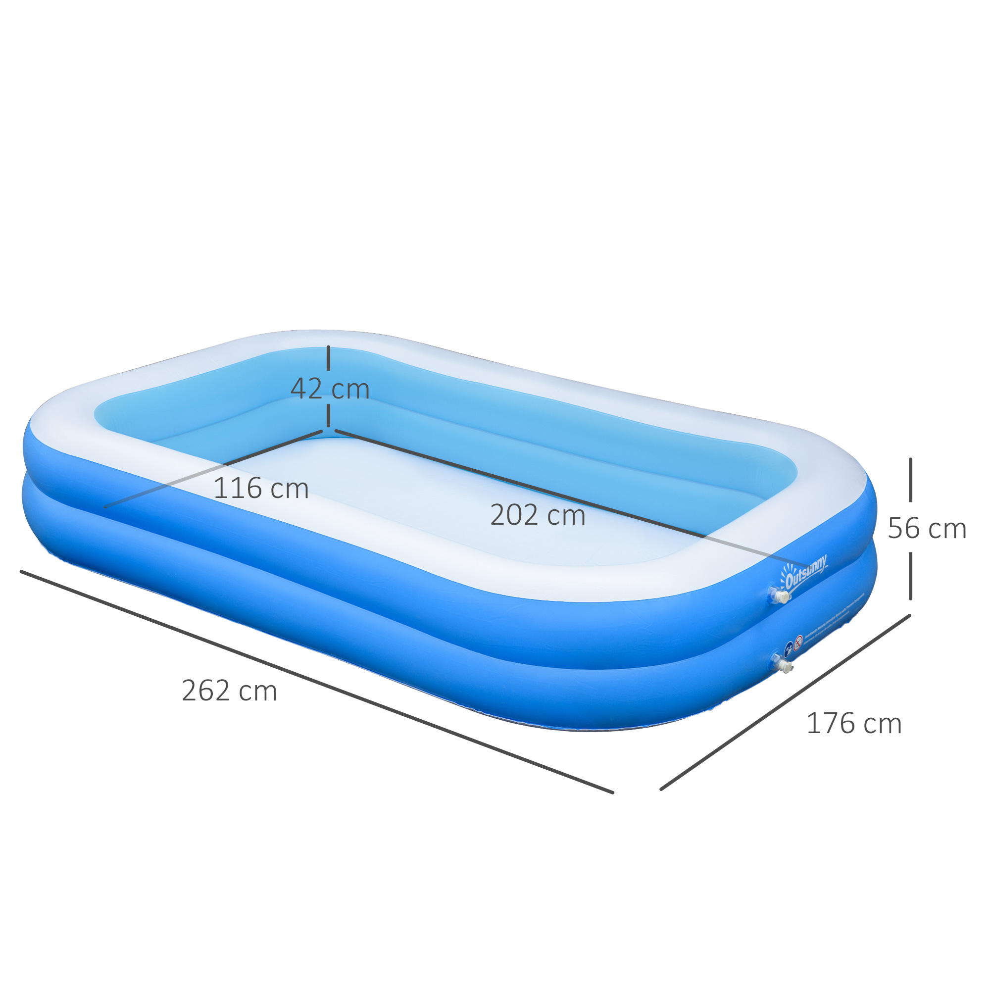  Outsunny Inflatable Swimming Pool 848-038