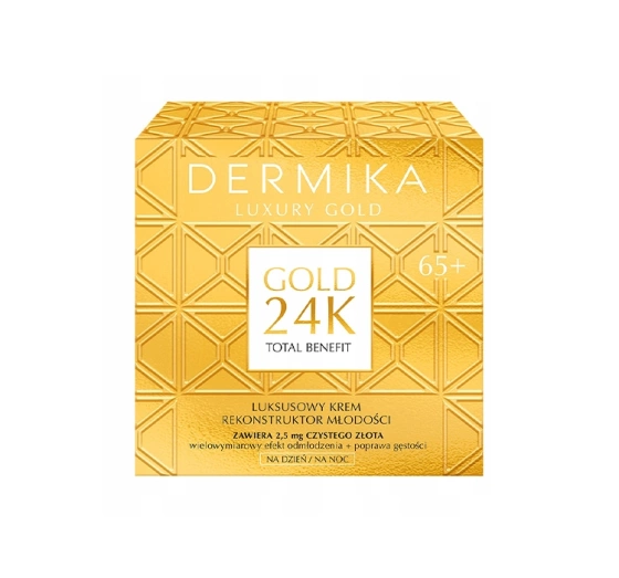 Dermika Luxury Gold 24K przeciwstarzeniowy krem do twarzy 65  50ml