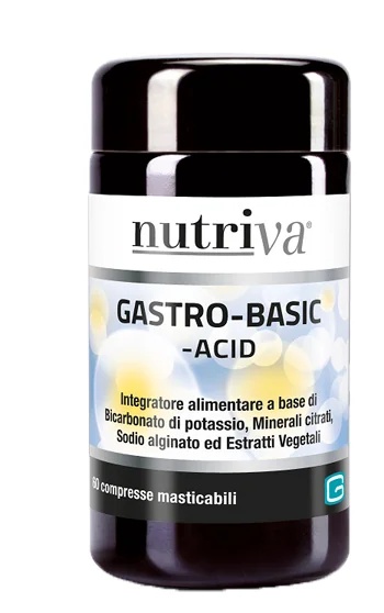 NUTRIVA Nutriva Gastro-Basic voedingssupplement voor het reguleren van de maagzuurproductie, 60 tabletten