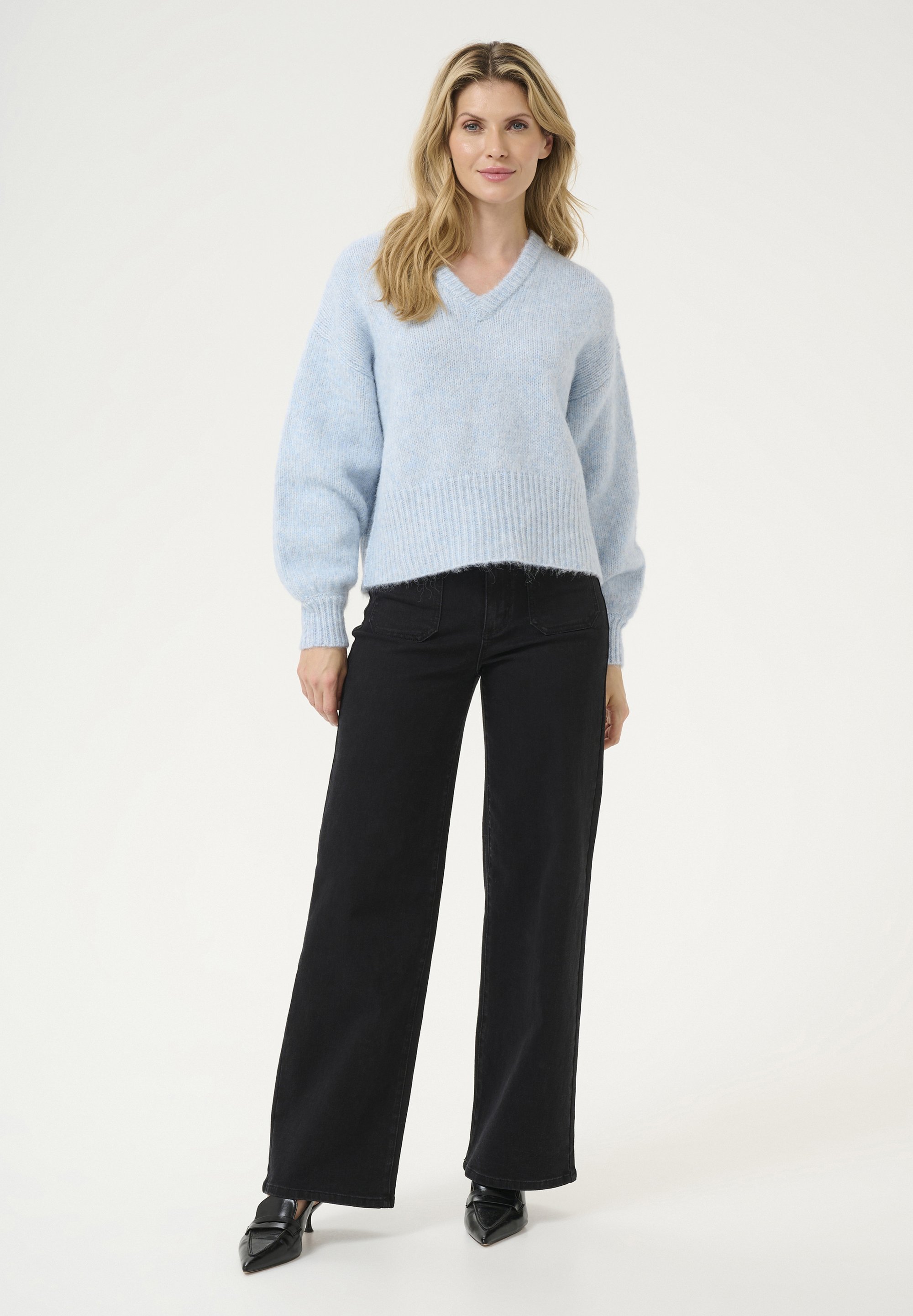 Kaffe TRINA LS - Jumper - nebesky modrá melanž
