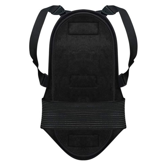 Chaleco protector de espalda - Motociclismo - Motocross - BMX - Esquí - Ciclismo de montaña - Snowboard - Negro - Multideporte Negro