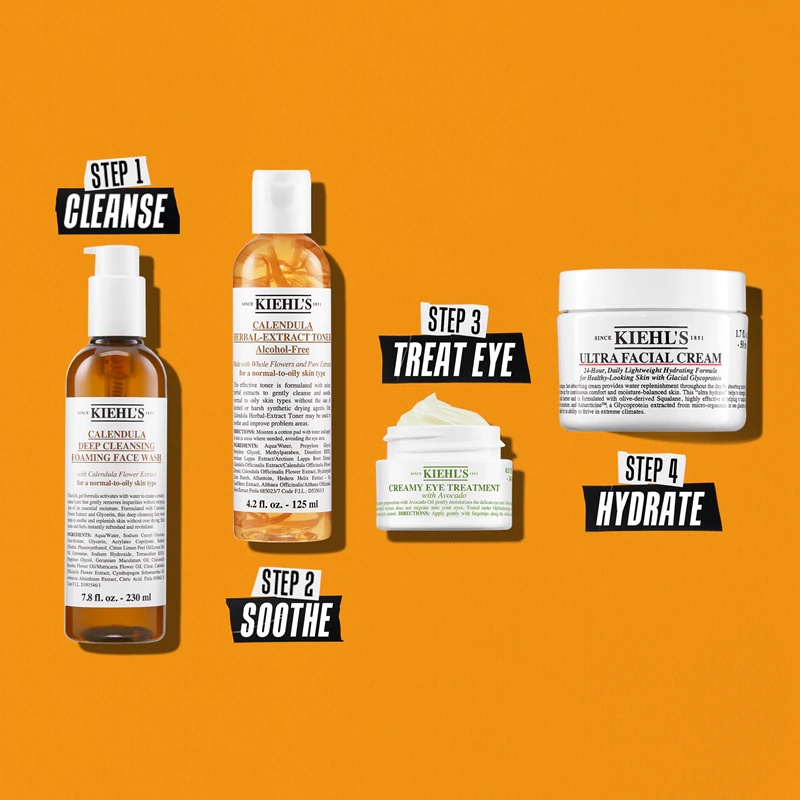 Kiehl's Calendula пена за умивање лица за дубинско чишћење