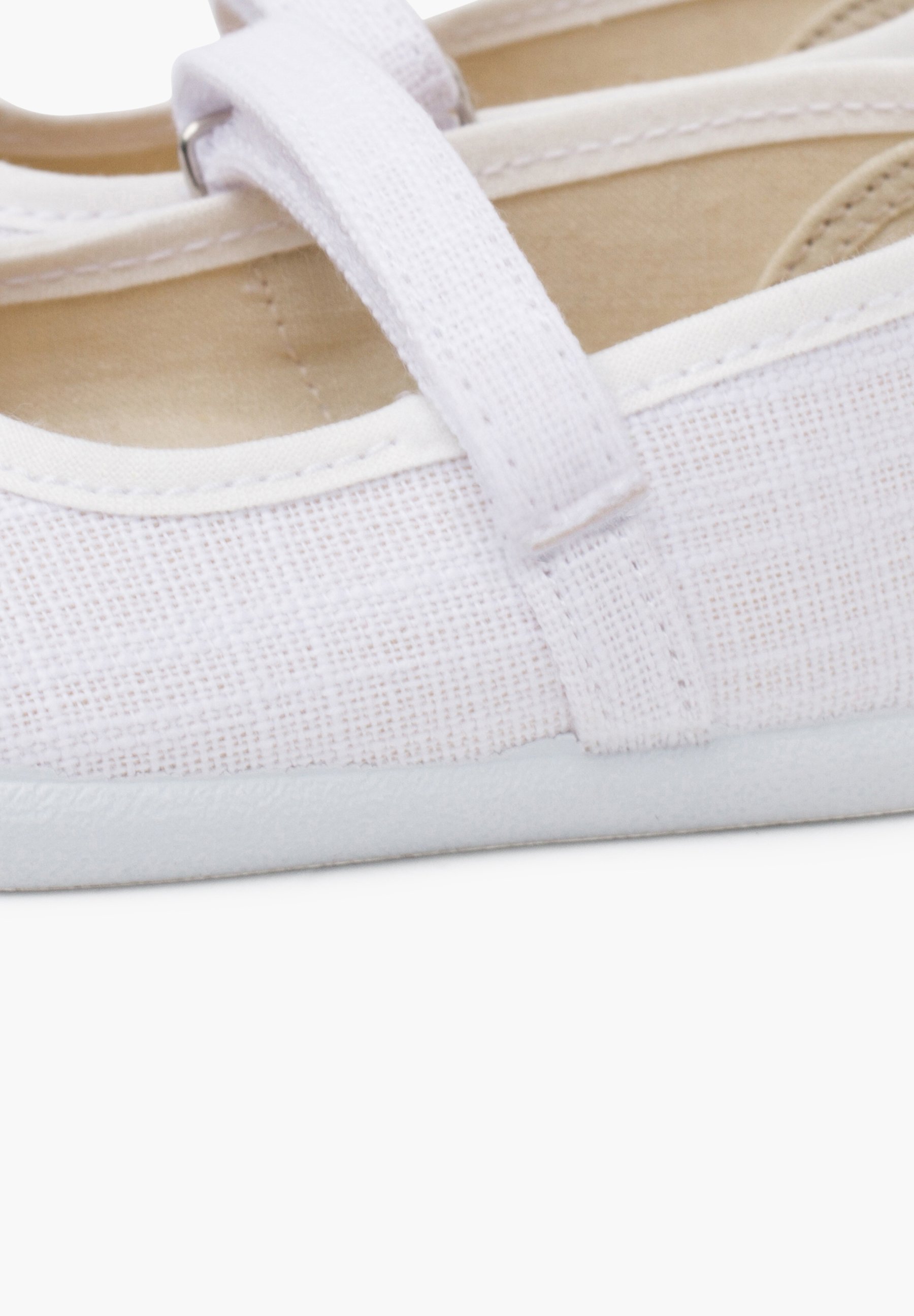 Chaussures bébé Pisamonas Mary Janes légères à fermeture velcro - blanches