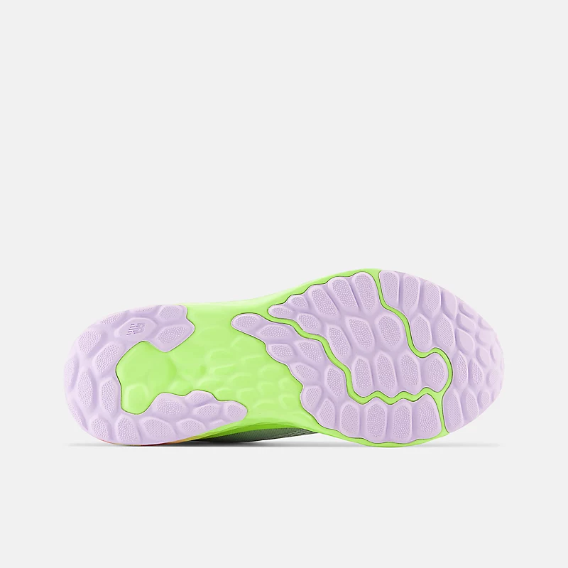 Kinder Fresh Foam Arishi v4 - Helder aluminium met Cyber Lilac en Neon Pink