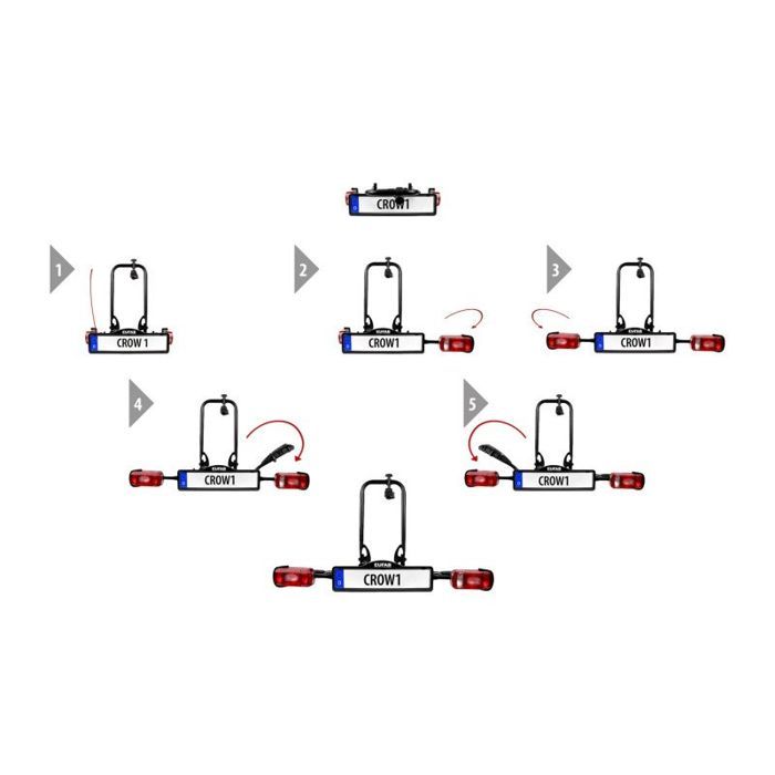 Porte-vélos Eufab Crow 1 pour 1 vélo - Eufab