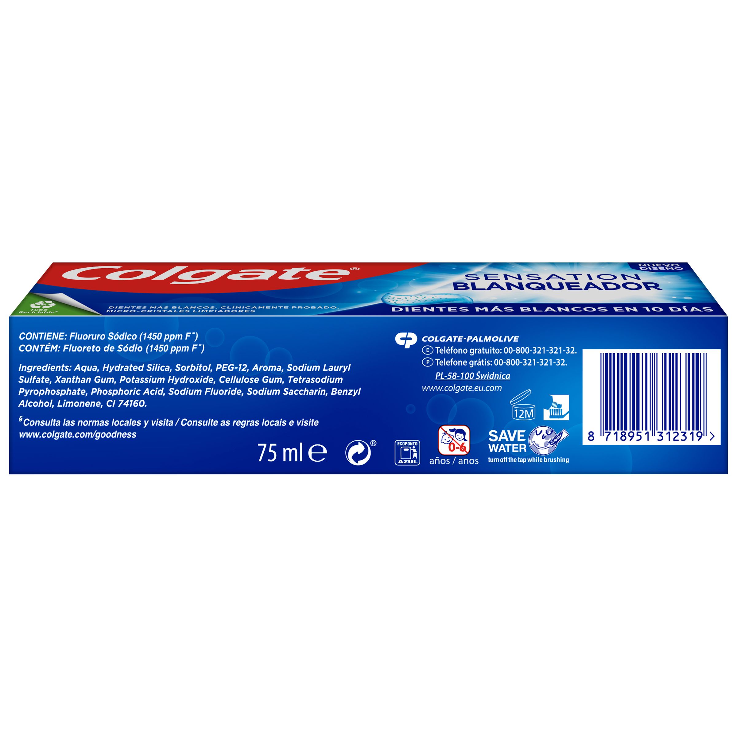 Sensation Whitening zobu pasta Zobu pastas un zobu pastas