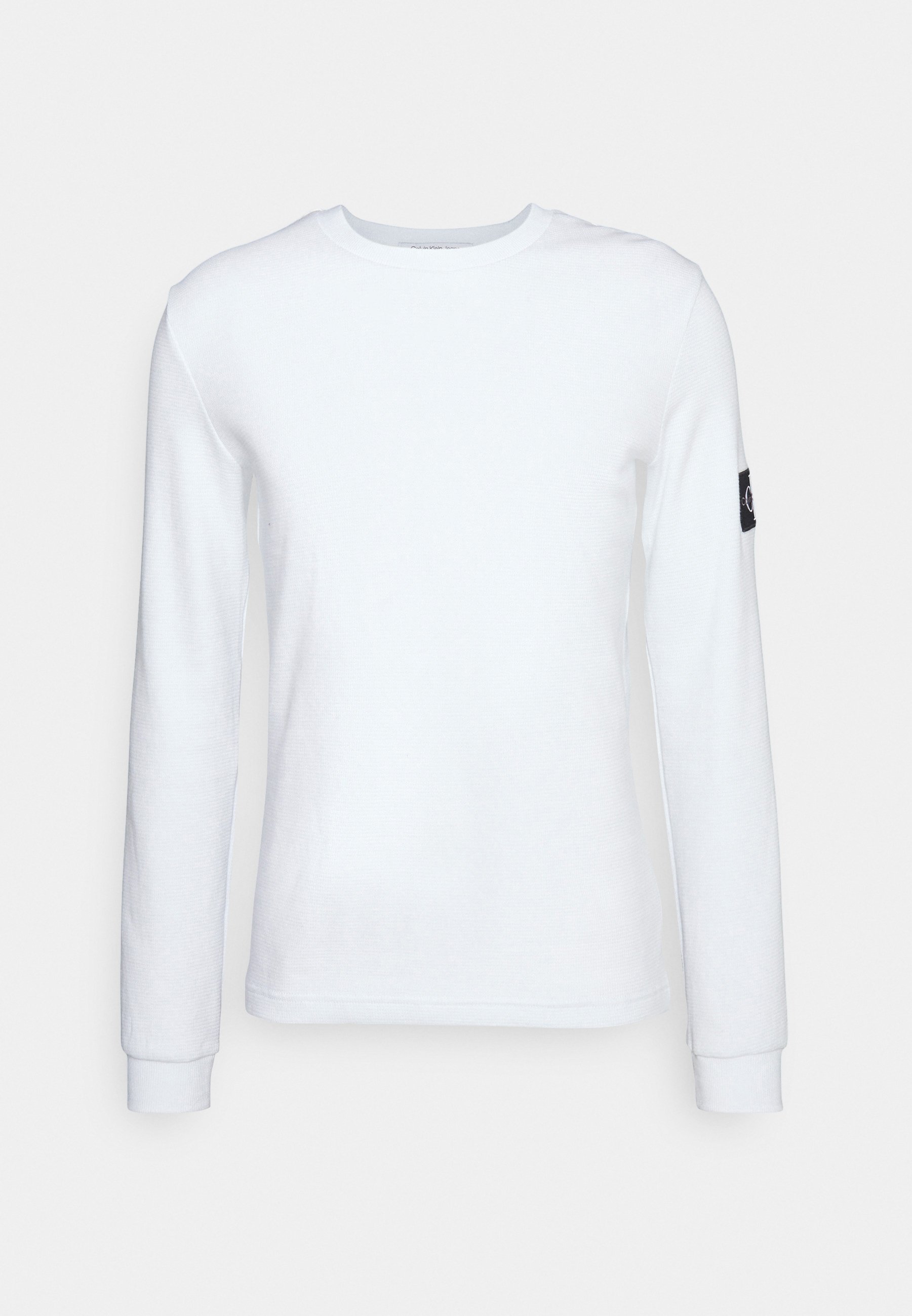 Calvin Klein Jeans BADGE T-SHIRT - Top met lange mouwen - helderwit