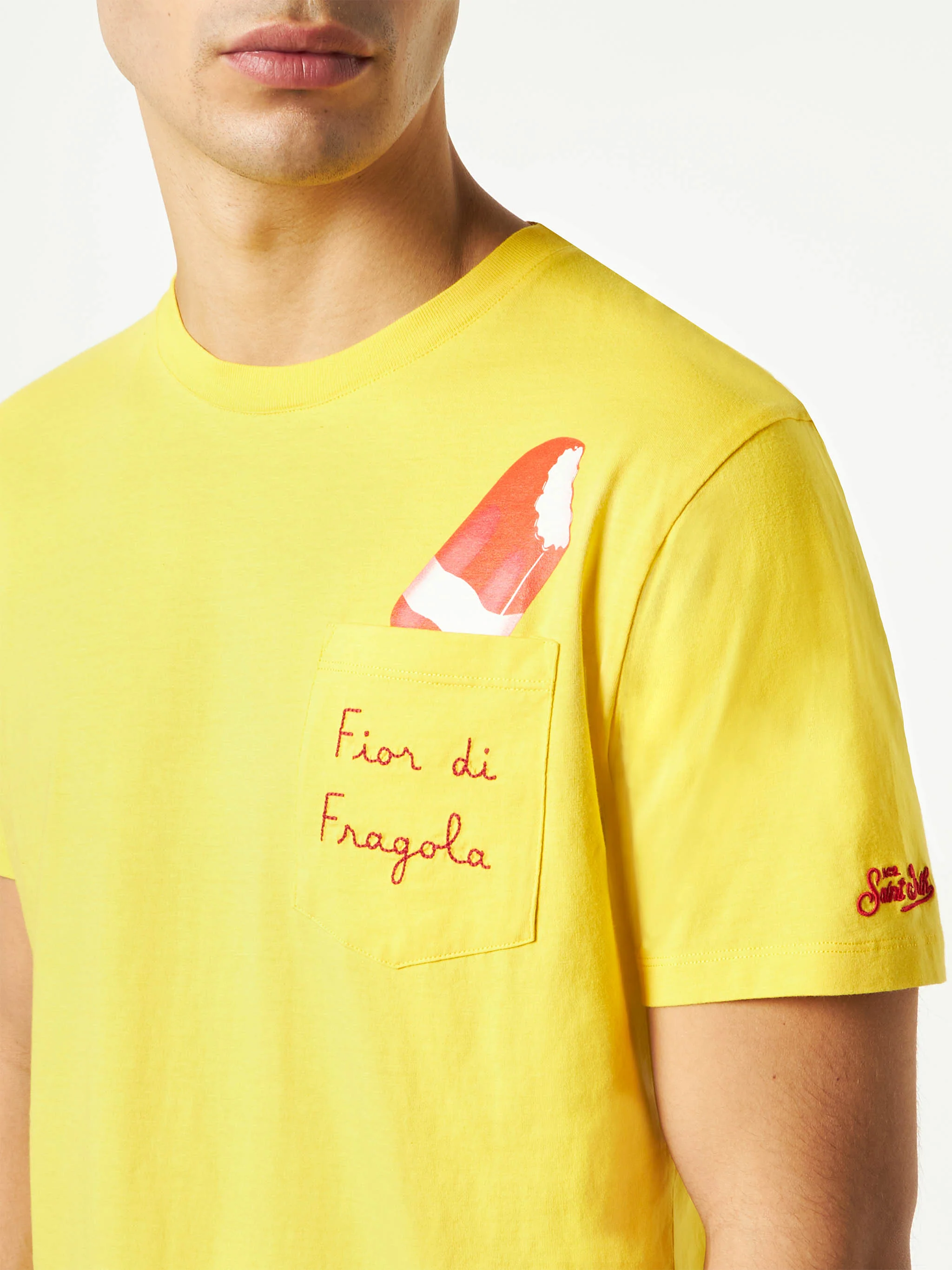 T-shirt Fior di Fragola in cotone con ricamo| ALGIDA® EDIZIONE SPECIAL