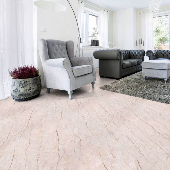 Anti-slip, waterproof pink marble floor adhesive roll, sold by the meter - 60x3m