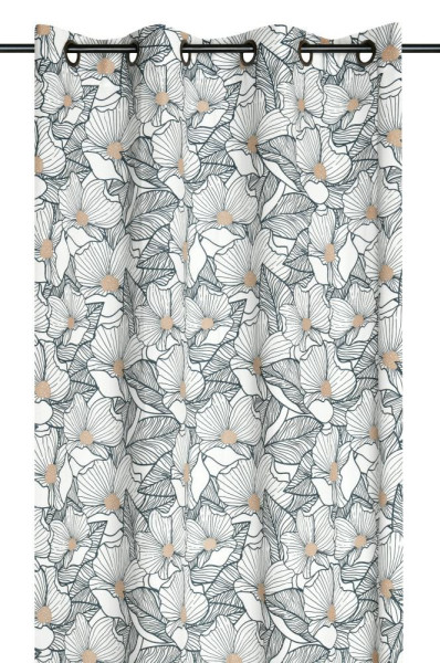 Zasłona bawełniana eugenie 140x260cm jasno kwiatowa