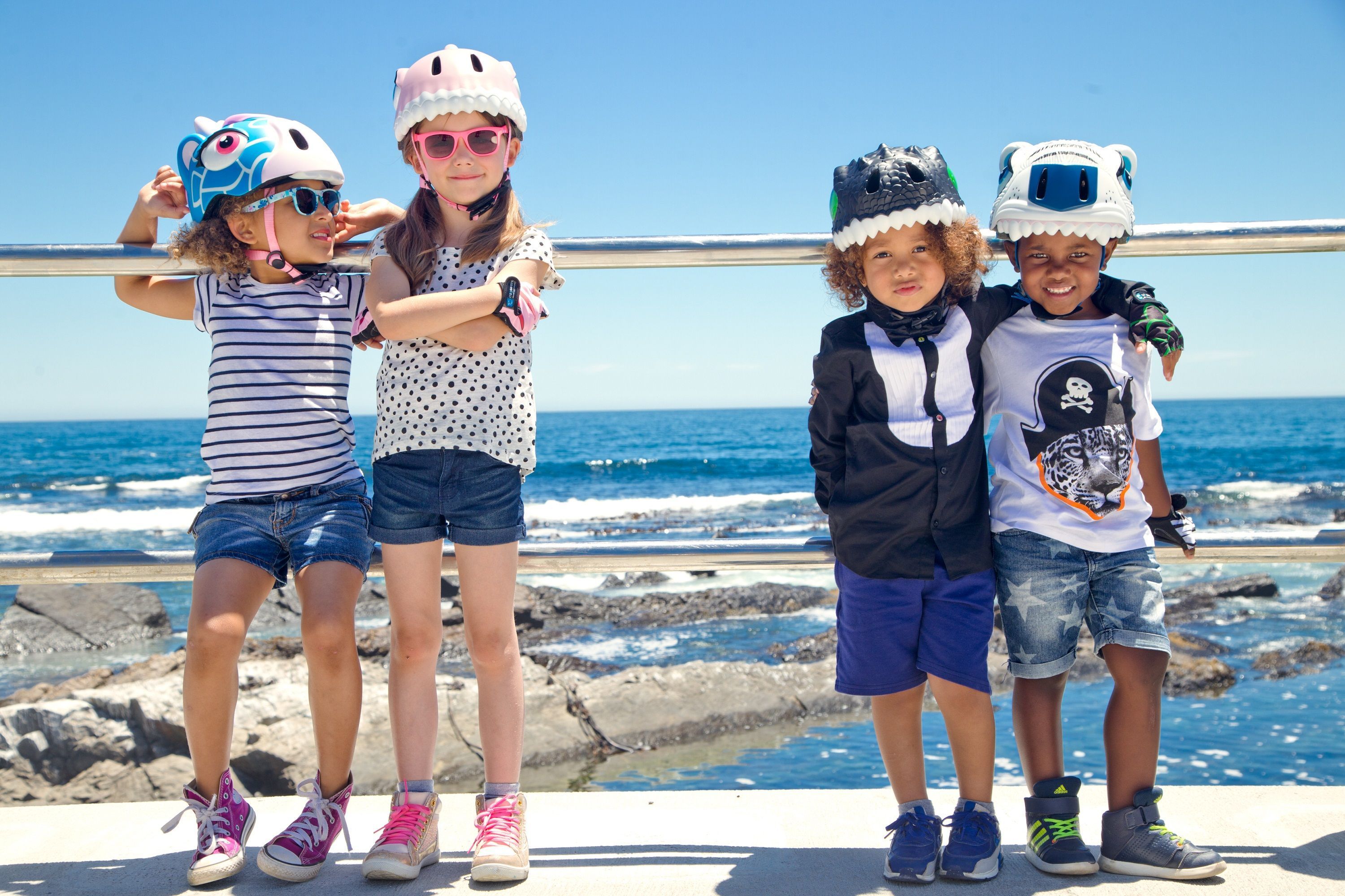 Bike Helmet - CRAZY SAFETY - Crocodile - Size S (49-55cm)
