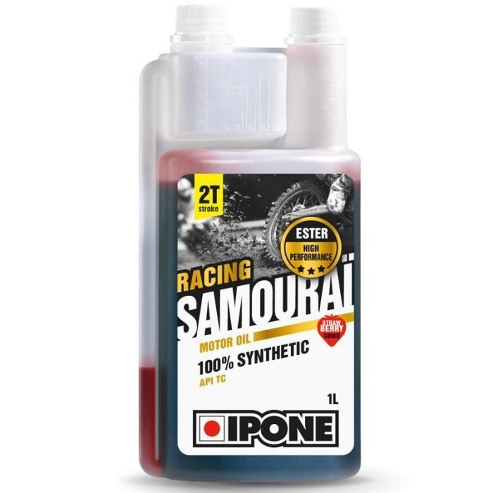 IPONE - 100% synthetische 2-takt Samurai Racing motorolie - Aardbei 1L
