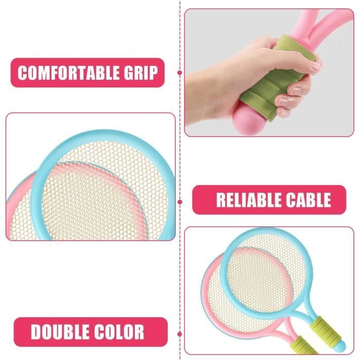 Conjunto de badminton - Não especificado - 2 raquetes - 3 petecas - 3 bolas de esponja - Para crianças