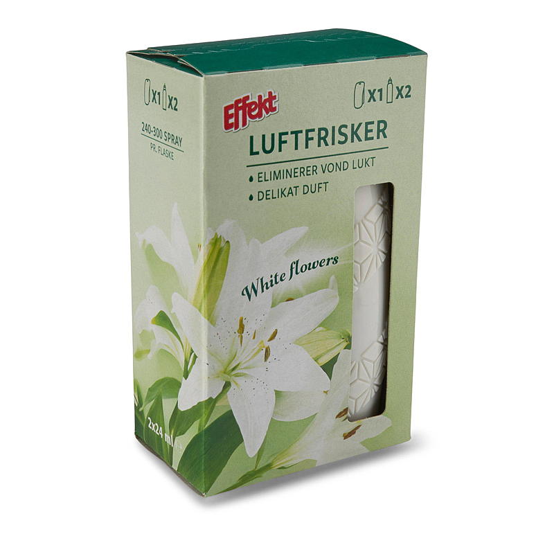 Vaikutusilmanraikastin 2 x 24 ml, valkoiset kukat, tehoste