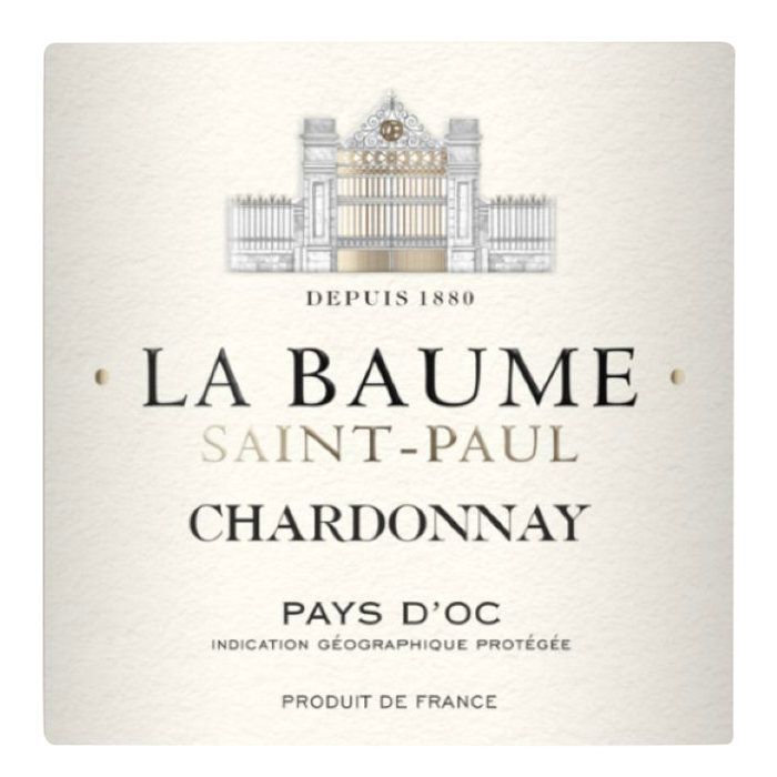 La Baume Saint-Paul Pays d'Oc Chardonnay - Vino blanco de Languedoc-Rosellón 2023 x6
