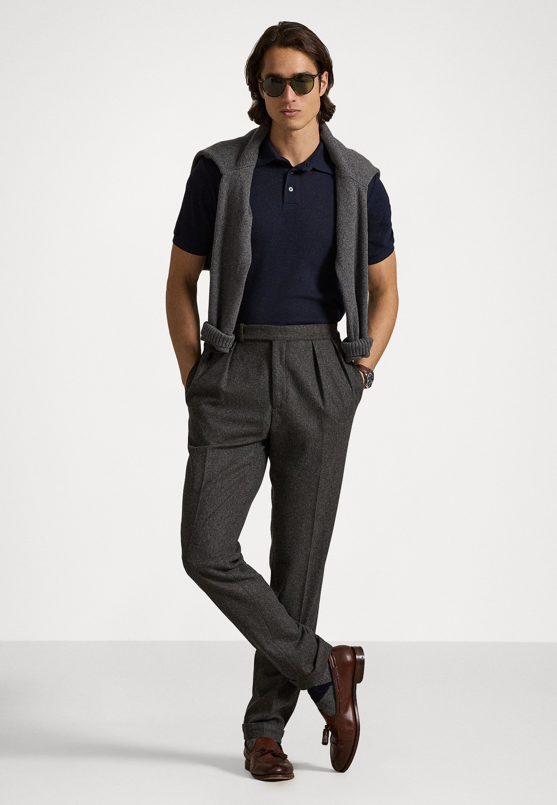 Polo Ralph Lauren COUPE STANDARD TEXTURÉE - Polo - marine