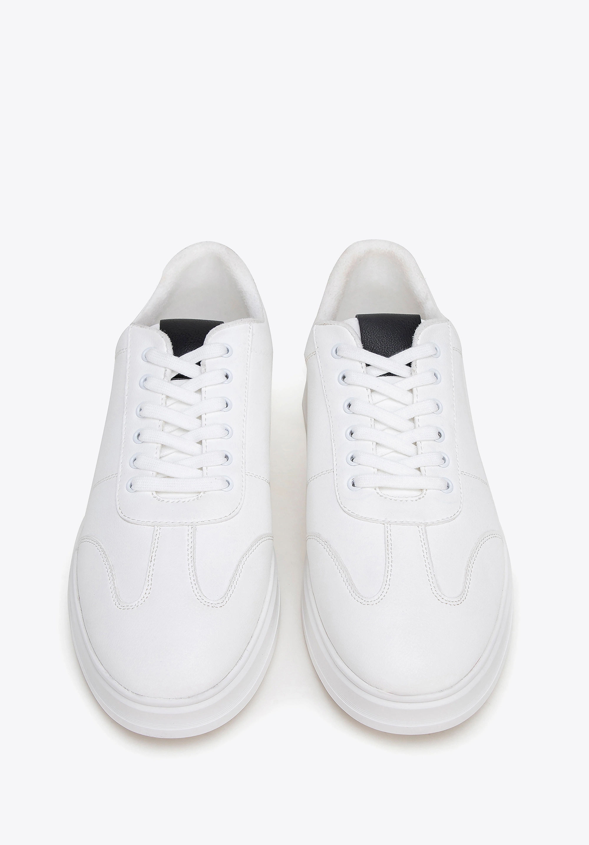 Męskie sneakersy z ekoskóry klasyczne białe