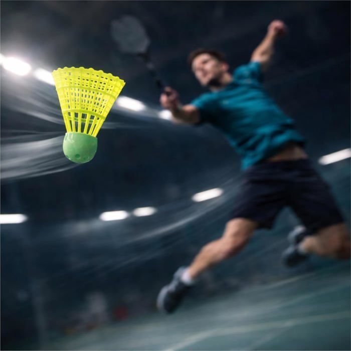 Gelbe Speedbadminton-Federbälle – für Training und Wettkampf – Badminton für drinnen und draußen