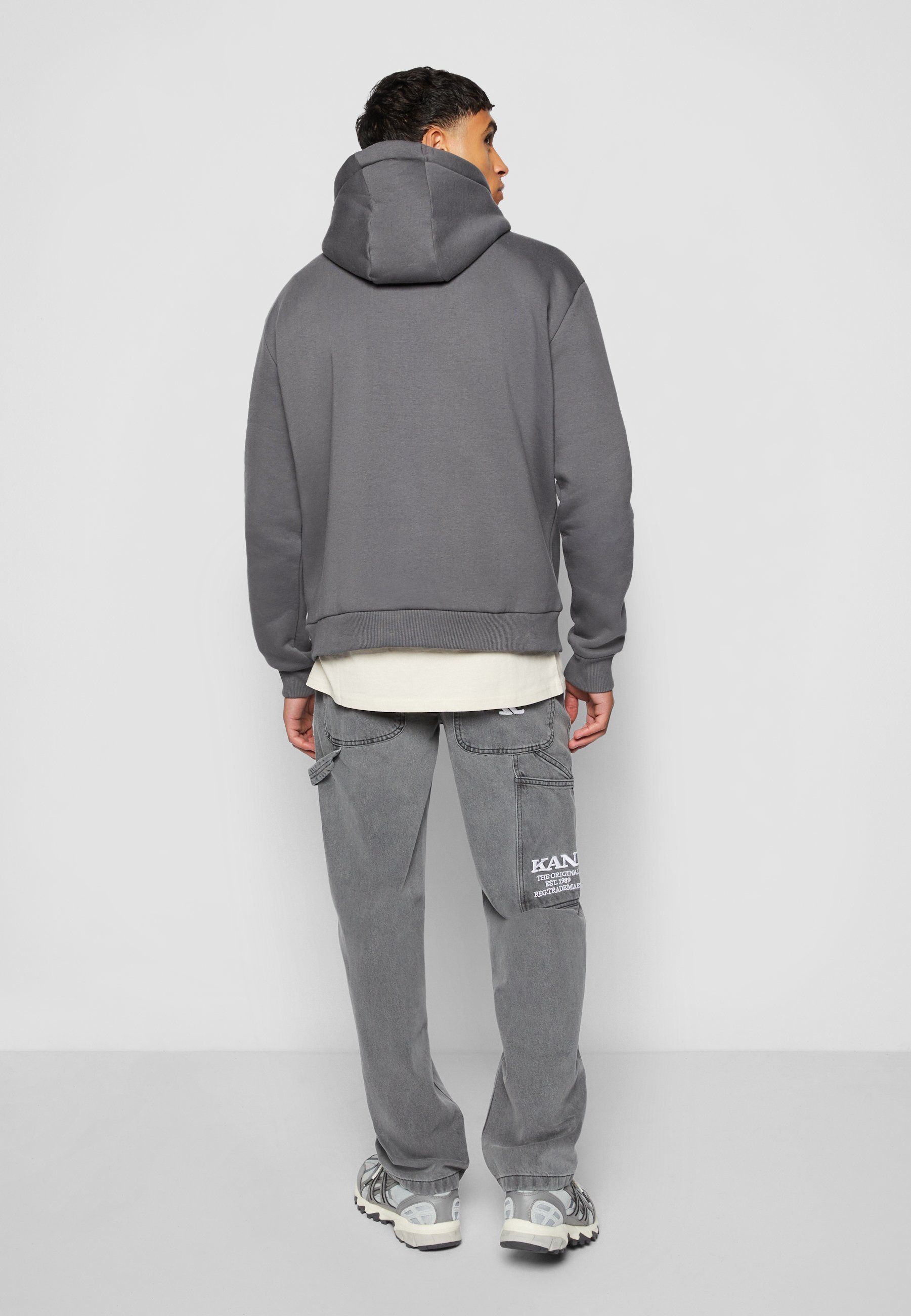 Karl Kani SMALL SIGNATURE ESSENTIAL HOODIE UNISEX - Hoodie - antraciet