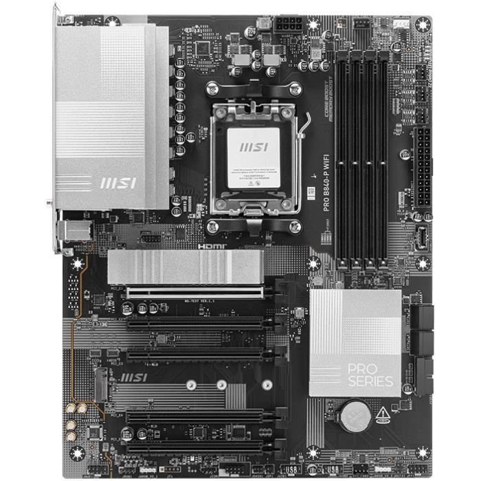 Motherboard – MSI – PRO B840-P WIFI – AM5 – DDR5 – Wi-Fi 7 – 2,5 GbE