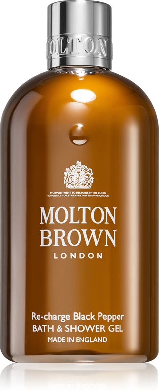 Molton Brown melno piparu atsvaidzinošā dušas želeja