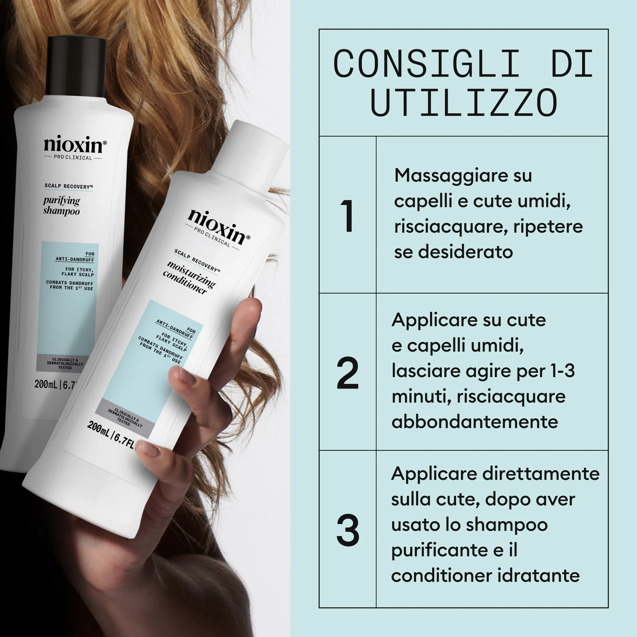 Cura dei Capelli Scalp Recovery Kit Trifasico - Cofanetti per Capelli, Trattamento Antiforfora