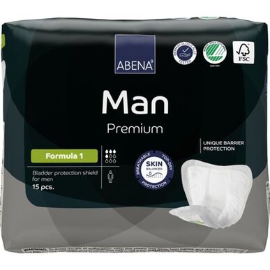Abena Man Premium Unique Barrier Formula 1 ochranné vložky pro muže s inkontinencí 15 kusů 15 kusů