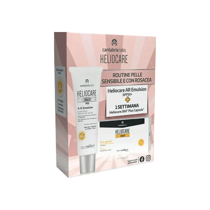 HELIOCARE Heliocare 360° AR Emulsion SPF 50+ C / Heliocare 360° Plus Kapseln für empfindliche Haut