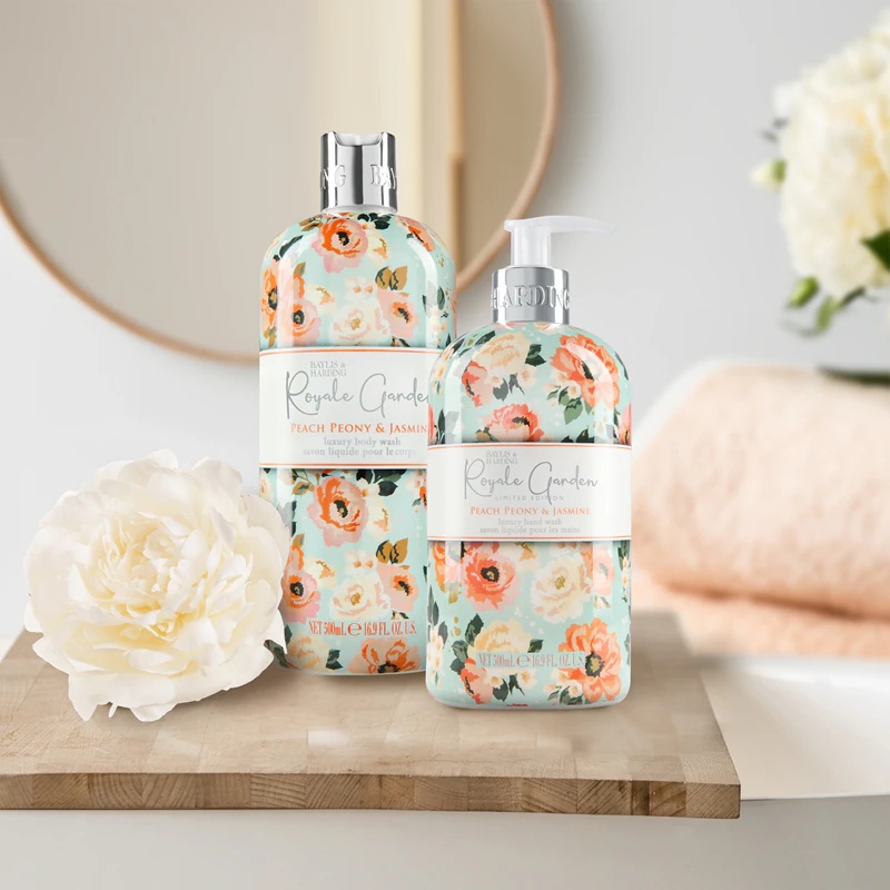 Tekoče milo za roke Baylis & Harding Royale Garden breskev, potonika in jasmin