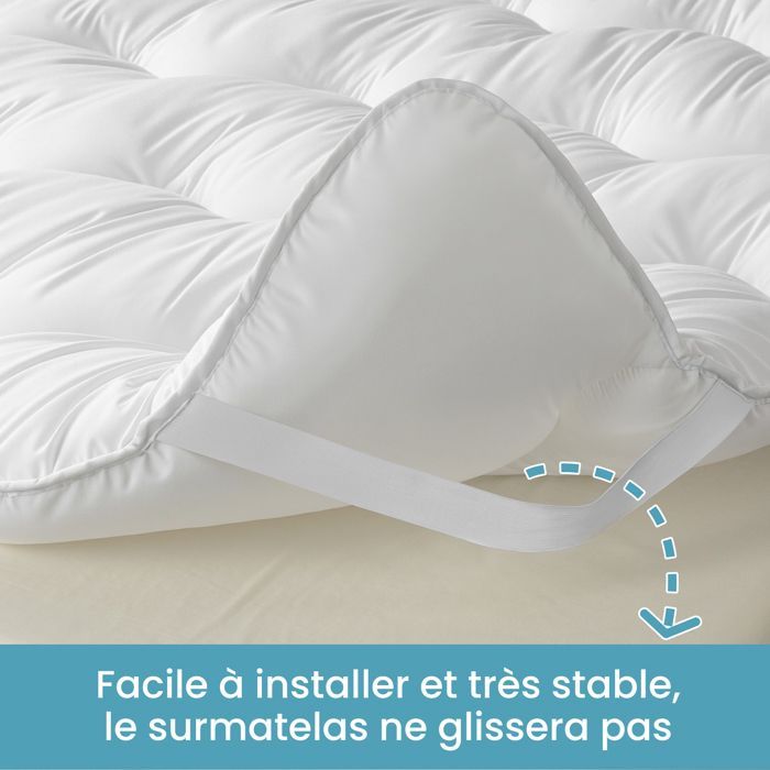 Cubrecolchón BedStory de 160x200 cm, 5 cm de grosor, suave, antiácaros, transpirable, doble.