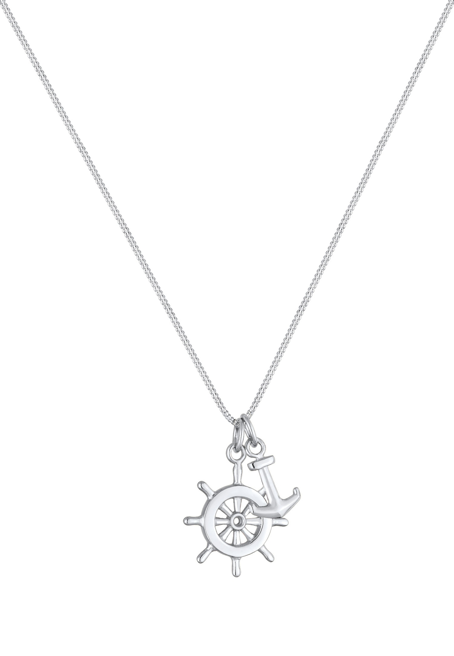 Elli Ancre Barre Pendentifs Maritime Collier Femme - (925/1000) Argent