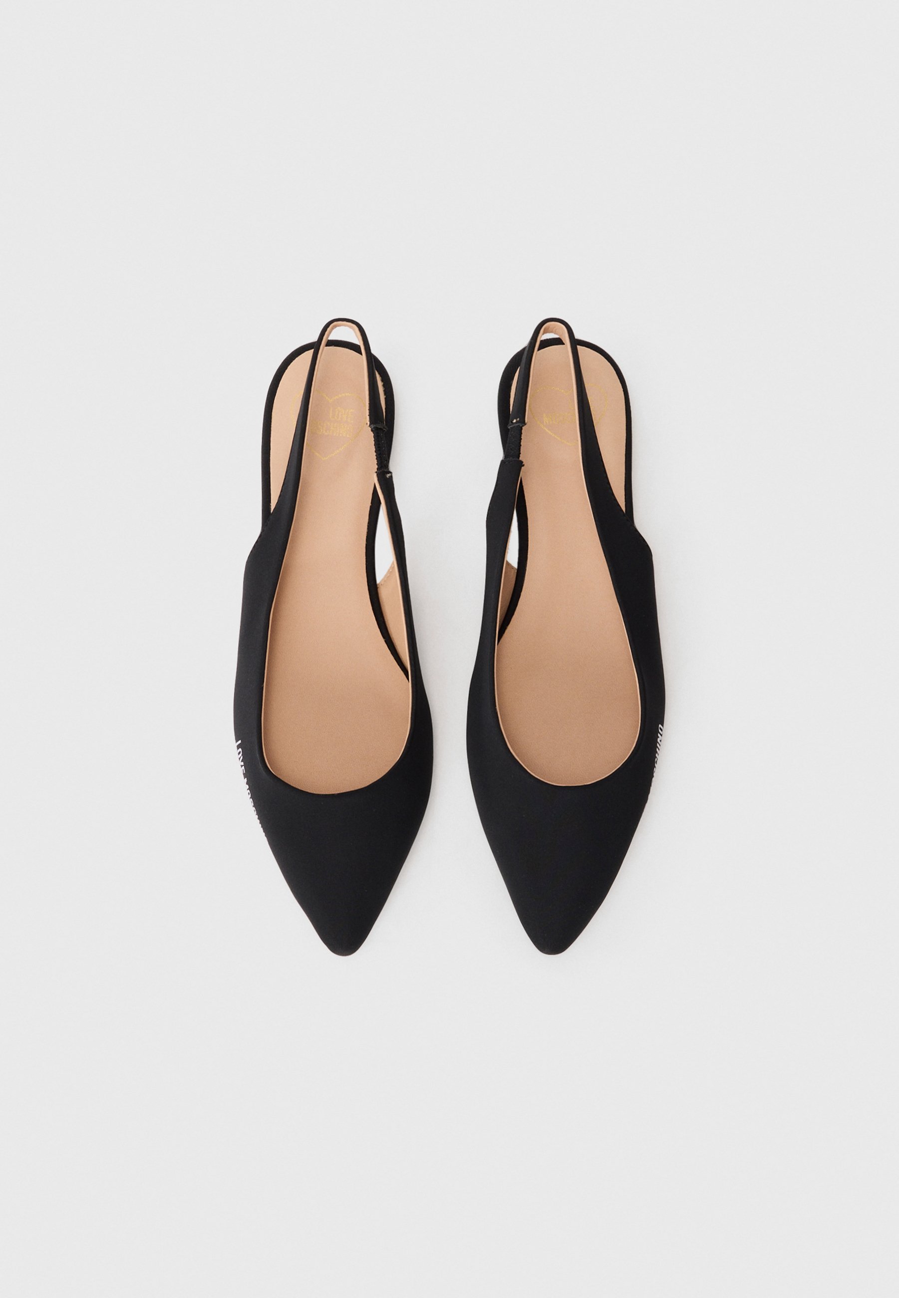 Love Moschino Slingback ballerina's - zwart