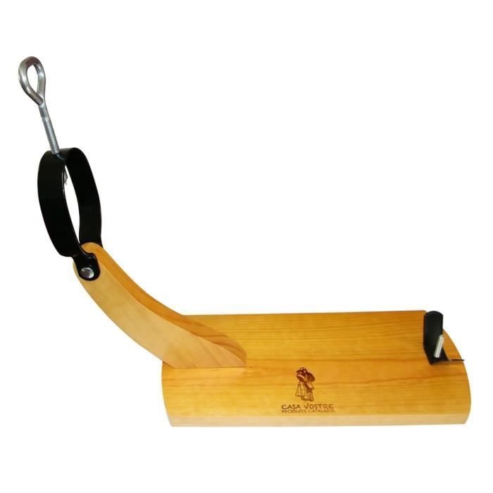 Presunto Serrano com osso, sem canela, aproximadamente 6,5 kg, com suporte de gôndola e saco para presunto.