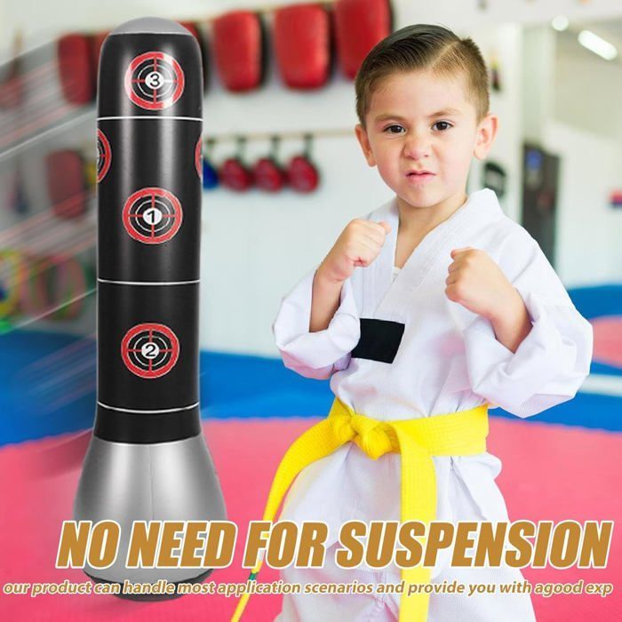 Children's Punching Bag, 150cm Freestanding Punching Bag, with Boxing Gloves and Pump for Training