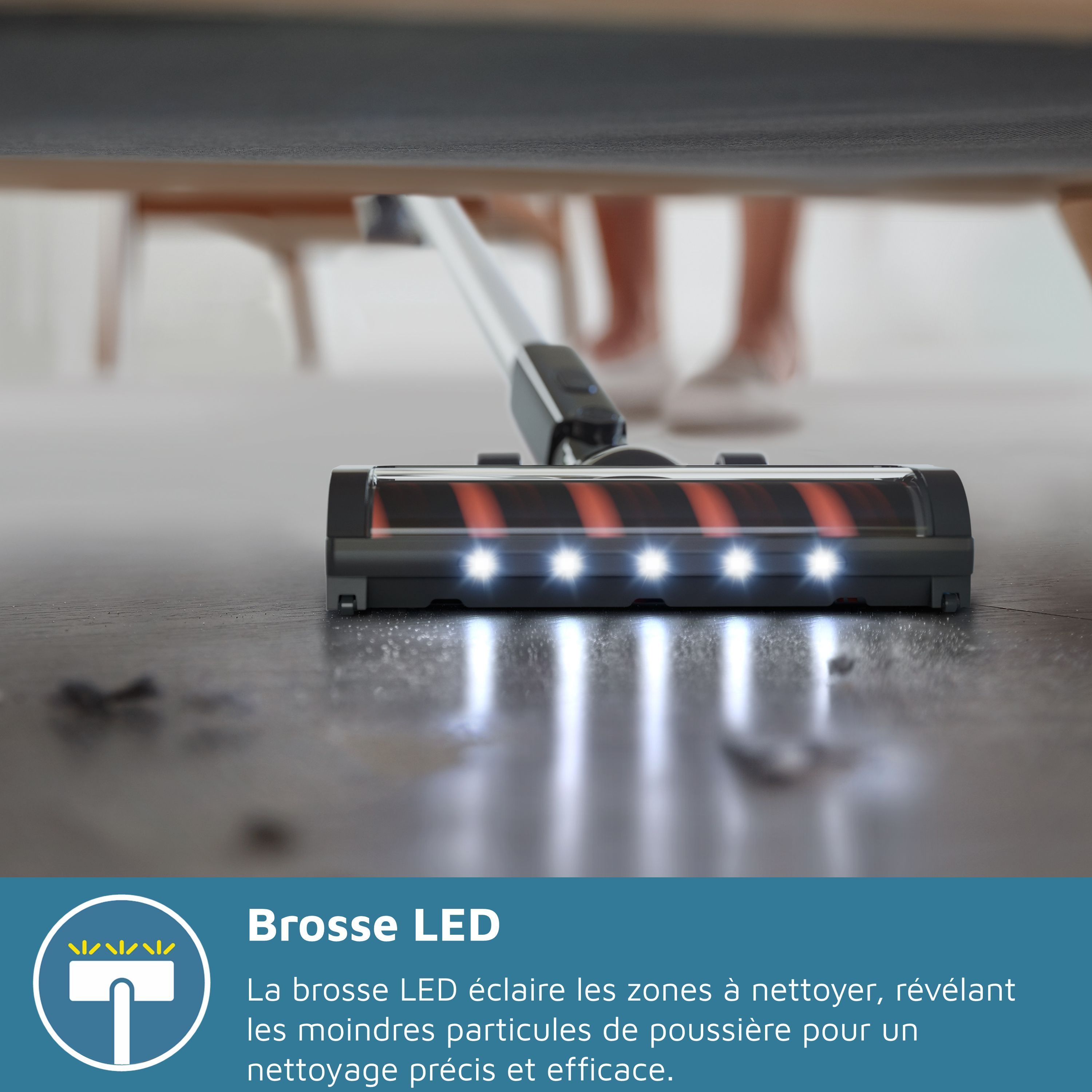 Aspirateur balai sans fil - PHILIPS - XC3033/01 - Série 3000 - batterie lithium-ion 25.2V - balai à LED - Vert Cargo